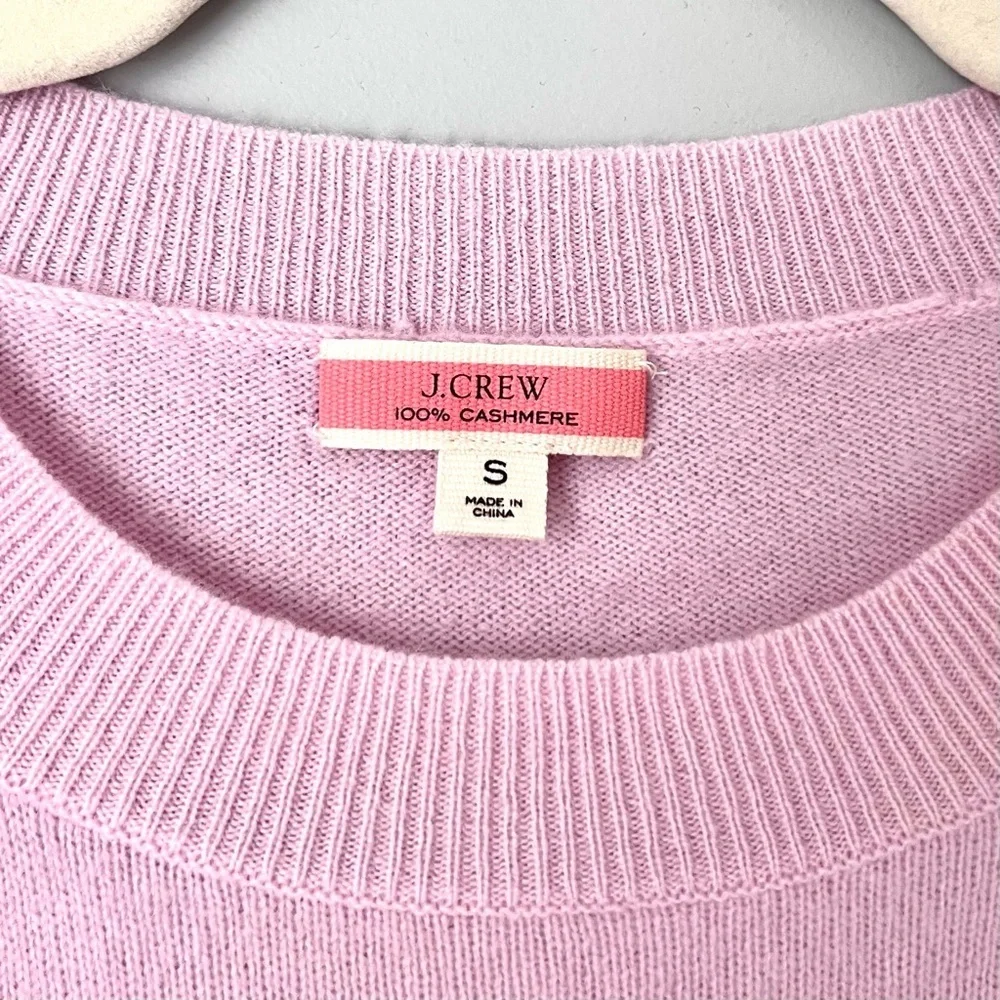 J.Crew 100% Cashmere Ombré Stripe Crewneck Sweater | Pink | Size S